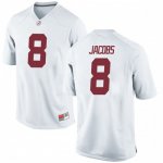 Men's Alabama Crimson Tide #8 Josh Jacobs White Game NCAA College Football Jersey 2403TKAO0